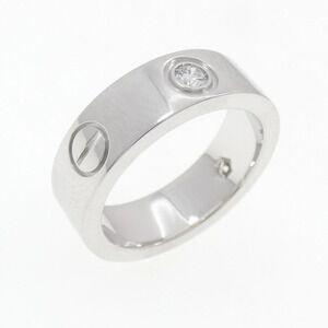 CARTIER Authentic Silver Diamond Love Ring
